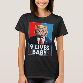 Cat Trump 9 Lives Baby Funny Vote For Trump Cats 2 T-Shirt