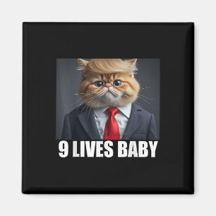 Cat Trump 9 Lives Baby Magnet