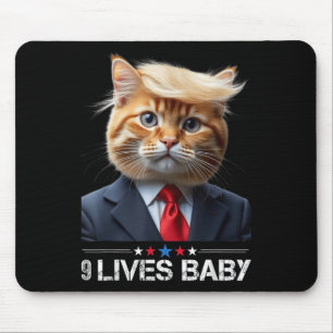 Cat Trump 9 Lives Baby Mouse Mat