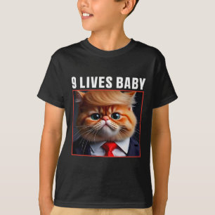 Cat Trump 9 Lives By Funny Vote For Trump Cats 202 T-Shirt