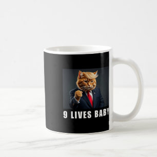 Cat Trump 9 Lives By Trump 2024 Win Victory Winner Coffee Mug