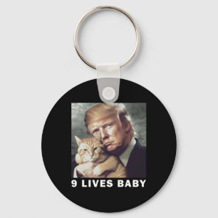 Cat Trump 9 Lives By Trump 2024 Win Victory Winner Key Ring