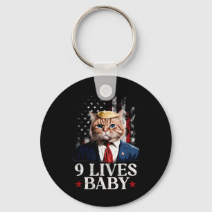 Cat Trump 9 Lives By Trump 2024 Win Victory Winner Key Ring