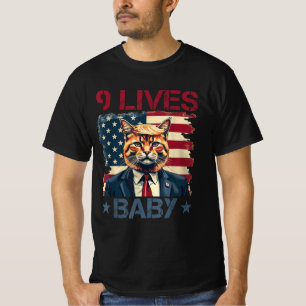 Cat Trump 9 Lives JD Vance We Won Get Over It T-Shirt