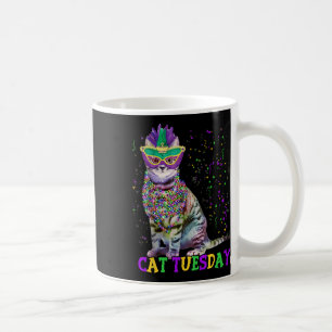Cat Tuesday Funny Mardi Gras 2025 New Orleans Mens Coffee Mug