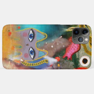 Cat tulip mountain watercolors iPhone 11 pro max case