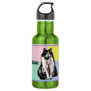 Cat Tuxedo Pastel Cats Womens Pastel Colors 532 Ml Water Bottle