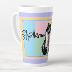 Cat Tuxedo Pastel Cats Womens Pastel Colors Latte Mug