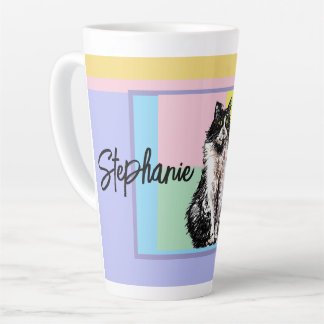 Cat Tuxedo Pastel Cats Womens Pastel Colors Latte Mug