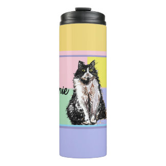 Cat Tuxedo Pastel Cats Womens Pastel Colors Thermal Tumbler