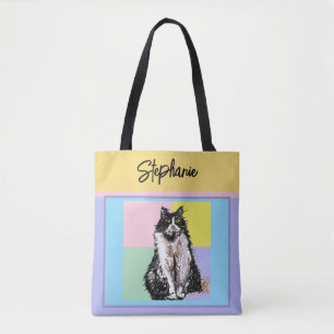 Cat Tuxedo Pastel Cats Womens Pastel Colors Tote Bag