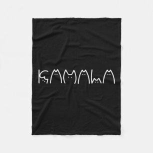 Cat Typography Kam.al.a President Cat Lady Cat Lov Fleece Blanket