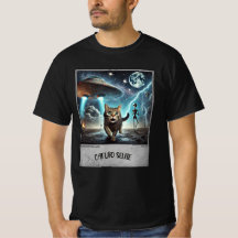 Cat UFO Selfie: Scared Kitty (Man t-shirt) #12