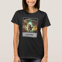 Cat UFO Selfie: Scared Kitty (Woman t-shirt) #09