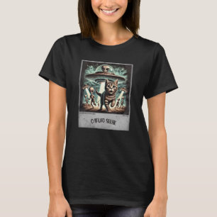 Cat UFO Selfie: Scared Kitty (Woman t-shirt) #11 T-Shirt