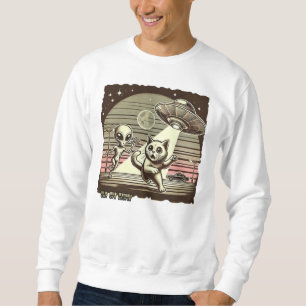 Cat UFO Selfie: Vintage Invasion (Men's Hoodie) Sweatshirt