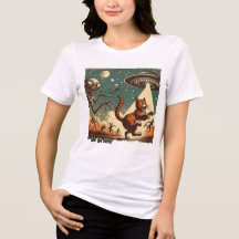 Cat UFO Selfie: Vintage Invasion (Women's T-shirt)