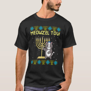 Cat Ugly Hanukkah Family Matching Pyjamas Meowzel T-Shirt
