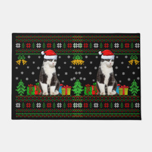 Cat Ugly Xmas Decorations Santa Cat Christmas Doormat