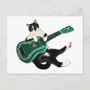 Cat Ukulele Postcard