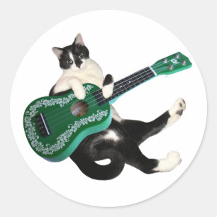 Cat Ukulele Sticker