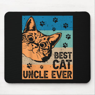 Cat Uncle Funny Kitten Tabby Whiskers Pet Owner Mouse Mat