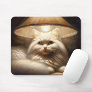 Cat Under a Lampshade Painting Mouse Mat