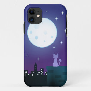 Cat Under the Moonlight iPhone 11 Case