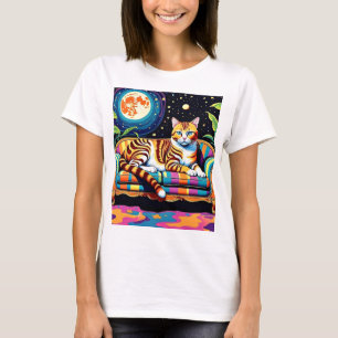 Cat under the stars 2 T-Shirt