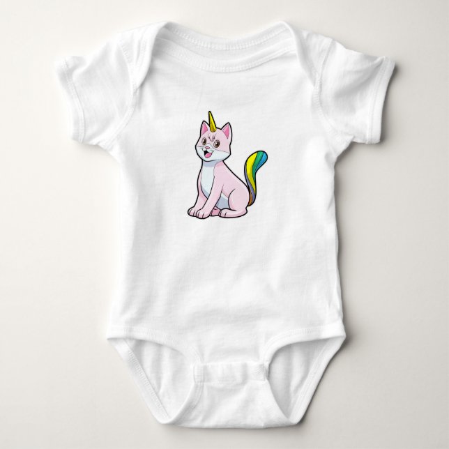 Cat Unicorn Baby Bodysuit (Front)