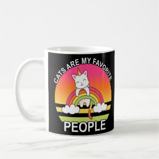 Cat Unicorn Cats Are My Favourite People Rainbow S Coffee Mug