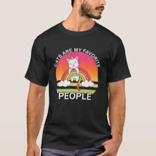 Cat Unicorn Cats Are My Favourite People Rainbow S T-Shirt