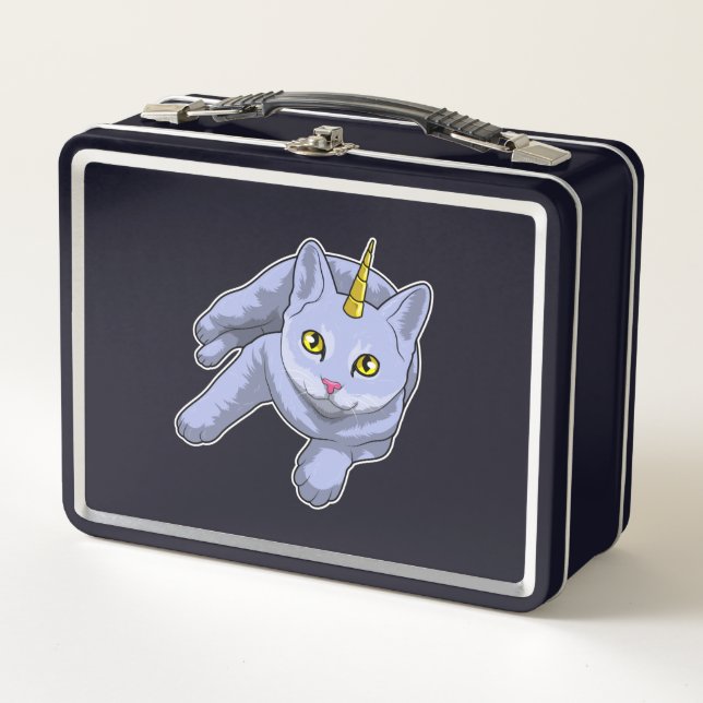 Cat Unicorn Metal Lunch Box (Front)