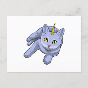 Cat Unicorn Postcard
