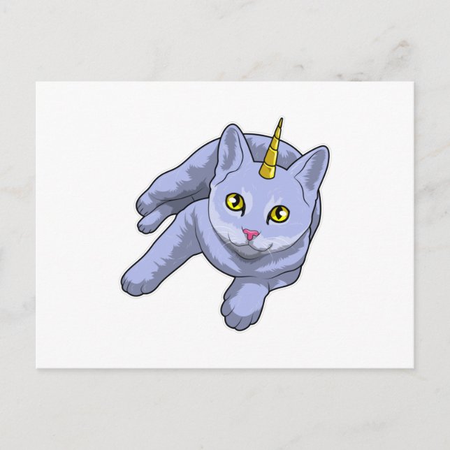 Cat Unicorn Postcard (Front)