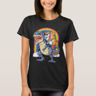 Cat Unicorn Riding Dinosaur T Rex Kitten Lover Spa T-Shirt