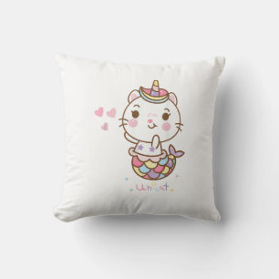 Cat Unicorn shirt - Unicat Mermaid Cat I believe i Cushion