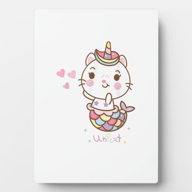 Cat Unicorn shirt - Unicat Mermaid Cat I believe i Plaque (Front)
