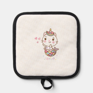 Cat Unicorn shirt - Unicat Mermaid Cat I believe i Pot Holder