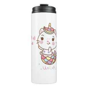 Cat Unicorn shirt - Unicat Mermaid Cat I believe i Thermal Tumbler