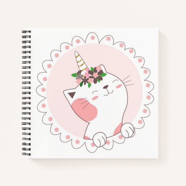 Cat Unicorn Sketchbook Notebook (Front)