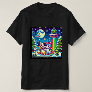 Cat & Unicorn UFO Selfie: Big Meeting #6 T-Shirt