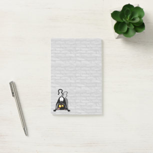 Cat Upside Down Funny Cartoon Character Post-it Notes