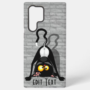 Cat Upside Down Funny Cartoon Character Samsung Galaxy Case