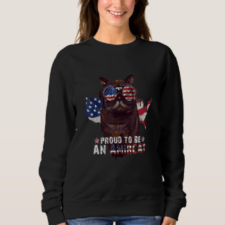 Cat Us Flag Sunglasses Proud To Be An Americat Sweatshirt