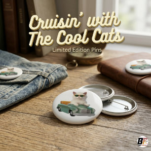 Cat use kids car minimalist elegant trending 2025 6 Cm Round Badge