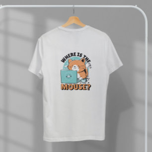 Cat Using Computer T-Shirt