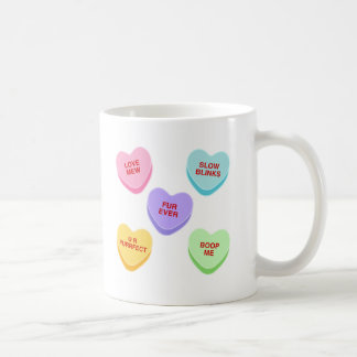 Cat Valentine Candy Hearts Mug