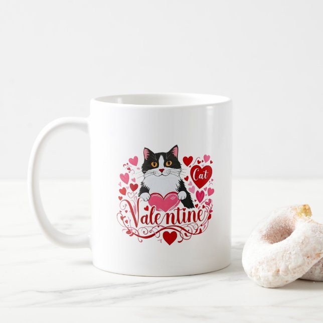 Cat Valentine Coffee Mug (With Donut)