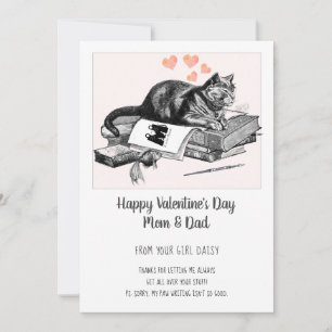 Cat Valentine Holiday Card